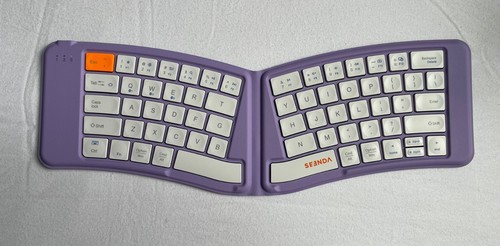 Seenda KXB1 Wireless Keyboard- Foldable Ergonomic Compact Purple NIB free ship