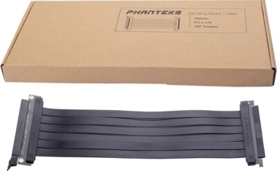 Phanteks PH-CBRS_FL30 300mm Pci-E X16 Riser Cable 180 Degree Adapter Slim - New