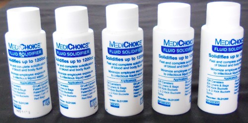 (5) MEDICHOICE FLUID SOLIDIFIER SLD1200 1200cc Blut/Körperreinigung Medi-Choice - Bild 1 von 2