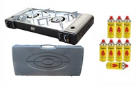 Portable Gas Stove 2 Burner Butane Camping Cooker Carry Case Outdoor Ps-268 Portable Gas Stove 2 Burner Butane Camping Cooker Carry Case Outdoor Ps-268