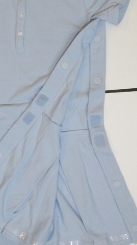 LANDS END 3 Blue School Uniform Adaptive Short Sleeve Mesh Polo Dresses Girls 8 - Picture 5 of 11