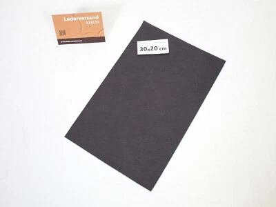 LEDERVERSAND BERLIN TOP Lederstück Nappaleder Alpi off black schwarz 1,2-1,4 mm 30x20 cm soft #w29