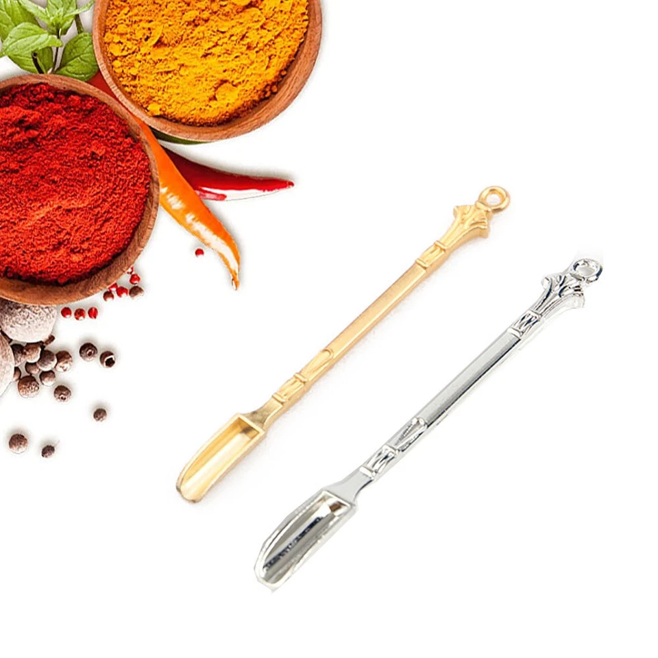 1pc Stainless Steel Mini Scoop Gold Spoon Stir In Coffee Or Tea gold silver - Image 2 of 4