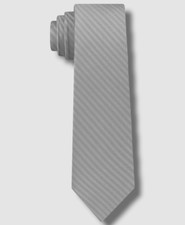  70 Dkny Men's Gray Street Unsolid Solid Tonal Silk Neck-Tie Size 58 x 2.75