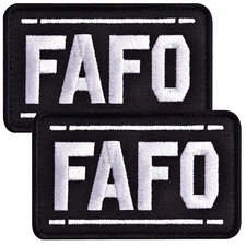 2-Piece FAFO Patch Set Military Embroidered Patches with Hook and Loop
