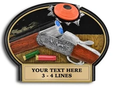 SKEET SHOOTING TROPHY TRAP SHOOT AWARD PLAQUE  FREE LETTERING M*BTX766 #