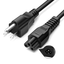5ft 3-prong AC Power Cord Cable for IEC-60320 IEC320 C5 to NEMA 5-15P US Plug