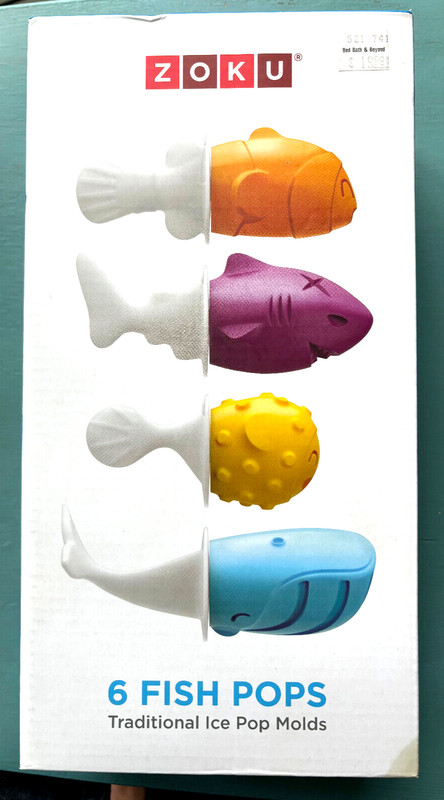 NEW Zoku 6 Fish Pops Popsicle Maker Shark Whale Blow & Clown fish Octopus Diver