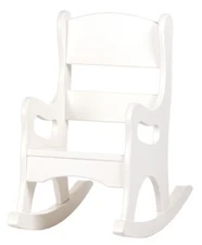 CHILDREN'S ROCKING CHAIR - Amish Handmade White Wood Child Toddler Youth USA