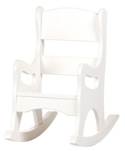 childs white rocking chair