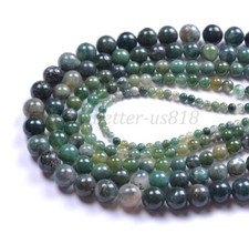 Natural Aquatic agate Gemstone Round Beads 16" 4MM 6MM 8MM 10MM 12MM