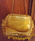 Vintage Yellow Beaded And Sequin Gold Purse, Clutch Very Good Condition — photo 6