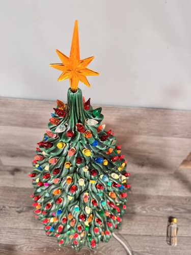Vintage Atlantic Mold 35” Large Ceramic Christmas Tree With 338 lights - Picture 20 of 21