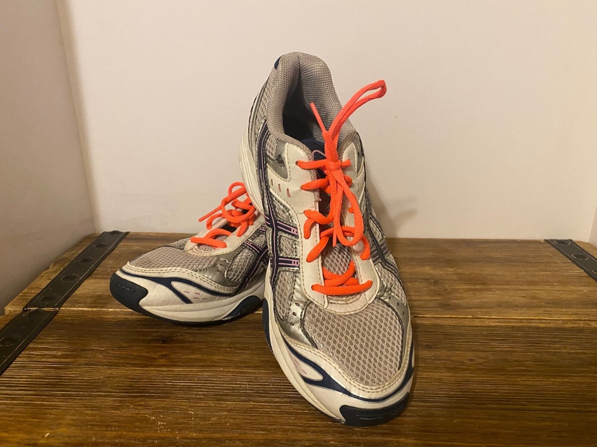 スニーカー Asics Sneakers ASICS SN861 Running Shoes Gray Color with Orange liced Size