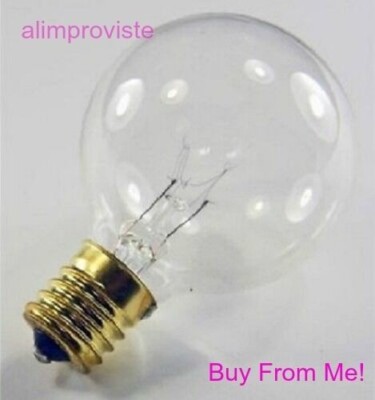 10-PK G50 E17 7W Intermediate Base Dimmable Light Bulb NEW G507E17 CLEAR