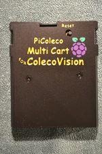 ColecoVision PiColeco Multi Cart-Black/Gold Lettering  w/Lite-Up Raspberry