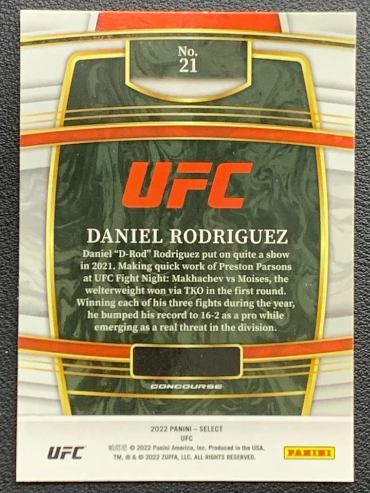 Daniel Rodriguez 21 Blue Select UFC 2022 Panini - Image 3 of 4