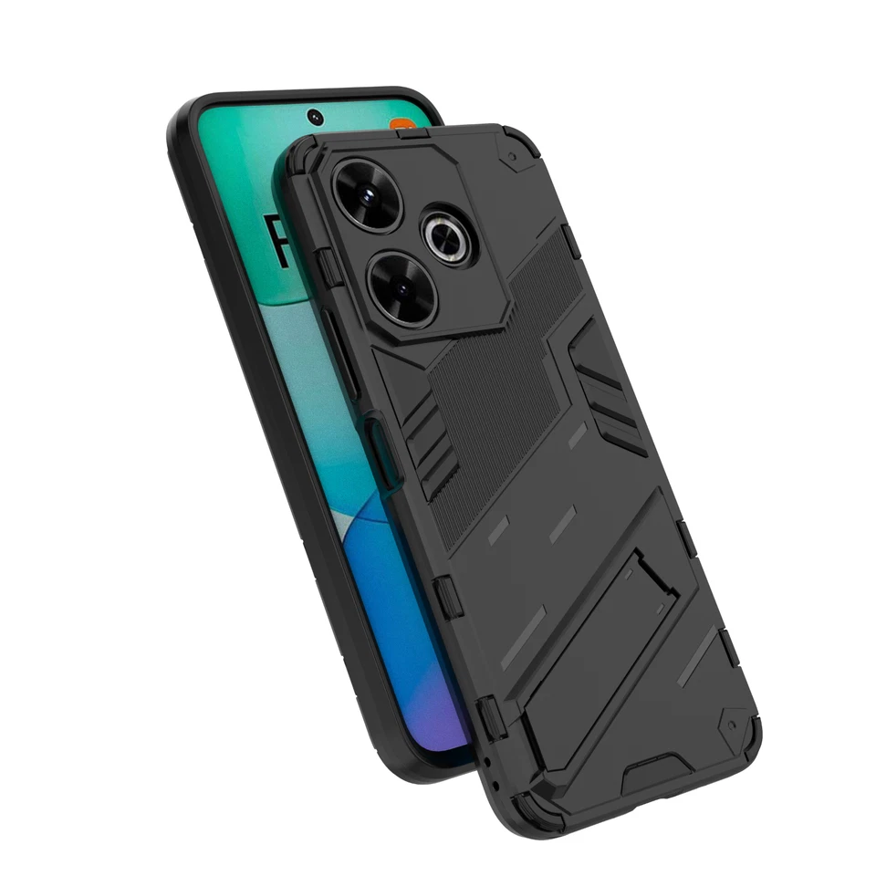 Shockproof Phone Case With Kickstand For Xiaomi Redmi Note 13R K70 Pro Poco X6 - Image 3 of 4