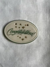Longaberger Tie On: Congratulations #31496  No box, No ribbons