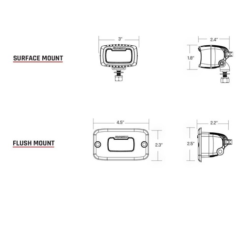 Rigid Industries SR-M Pro Diffused Light Surface Mount LED light Pod 902513 - Picture 4 of 7