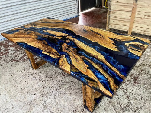 Epoxy Table Live Edge- River Table- Dining Table- Coffee Table-Kitchen-%100 HAND - Picture 10 of 21