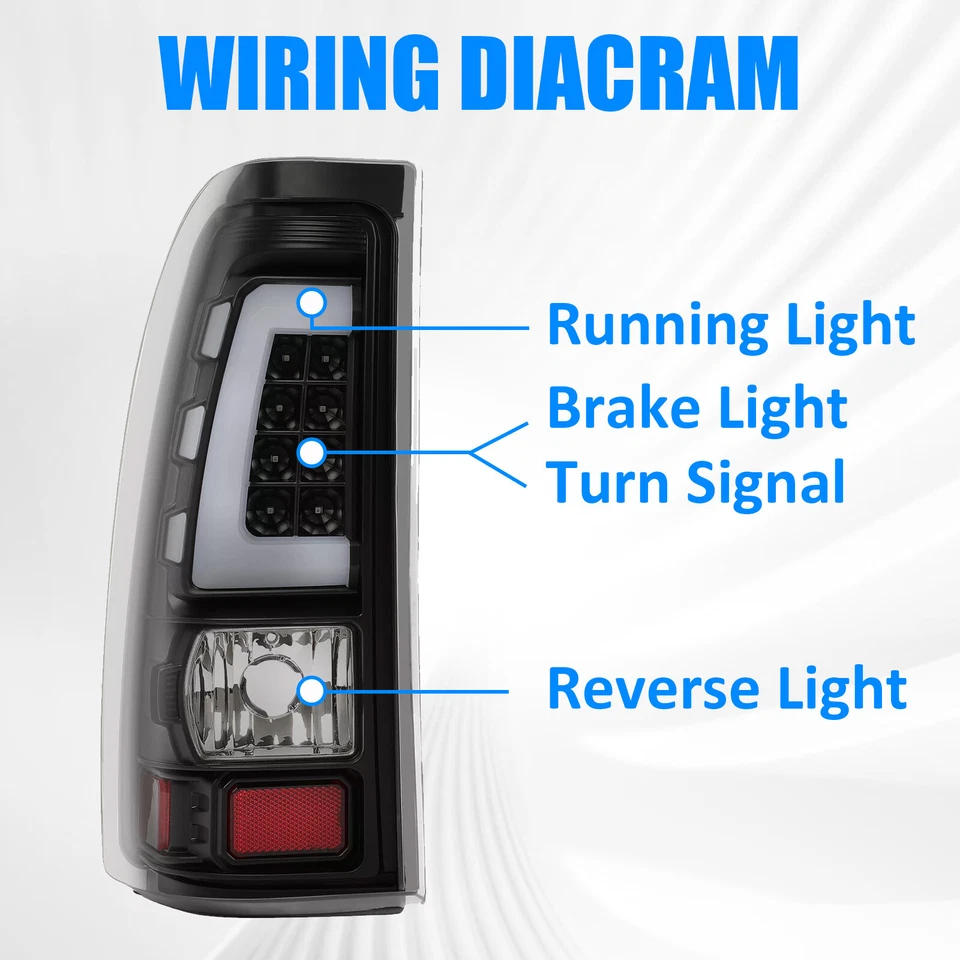 LED Rear Tail Lights For 99-06 Chevy Silverado 99-02 GMC Sierra 1500 2500 3500 - Image 2 of 4