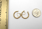 14K Yellow Gold Twisted Rope Hoop Earrings [E308] — photo 2