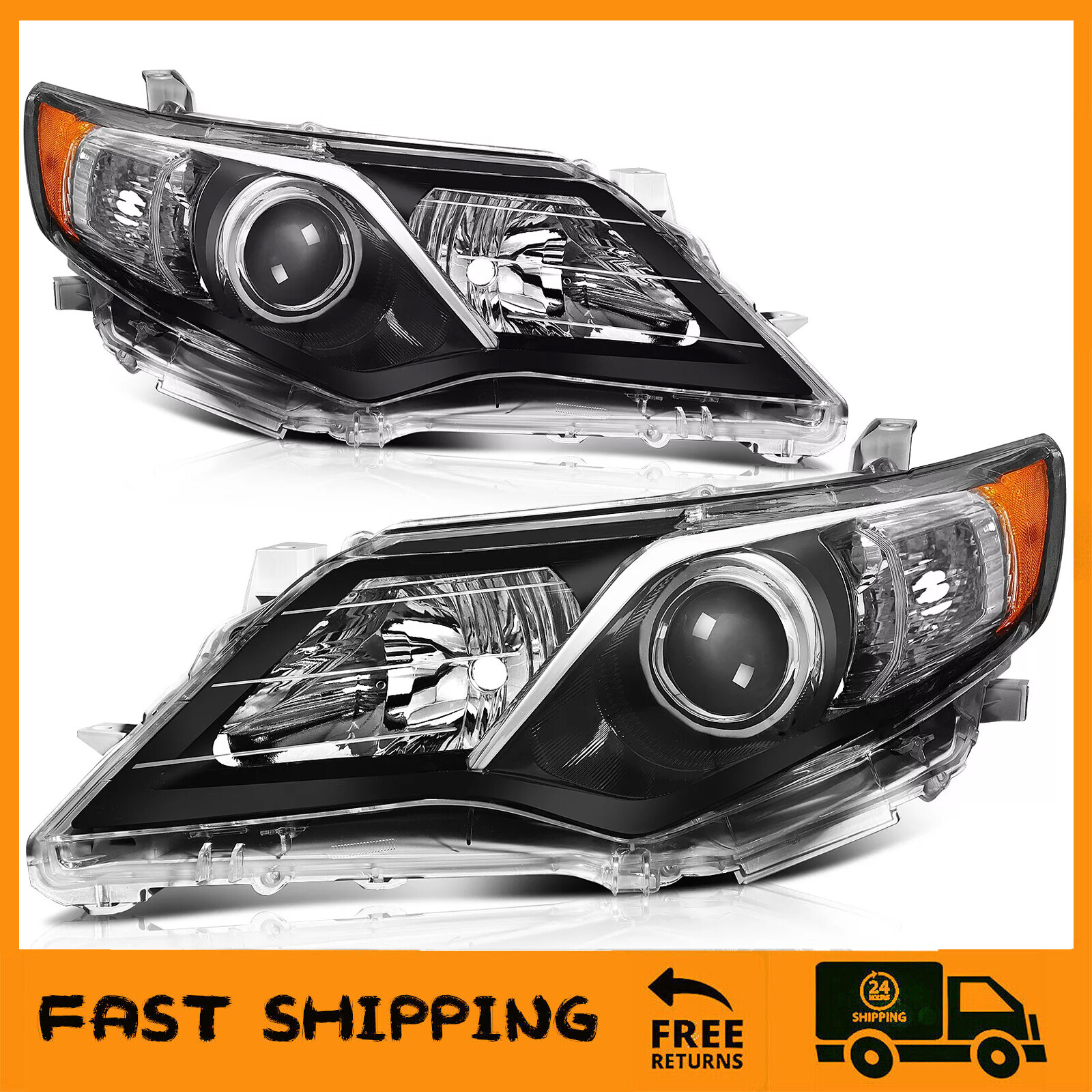 Projector Headlights Assembly Fits 2012-2014 Toyota Camry L/LE/XLE/Hybrid Pair E - Foto 8