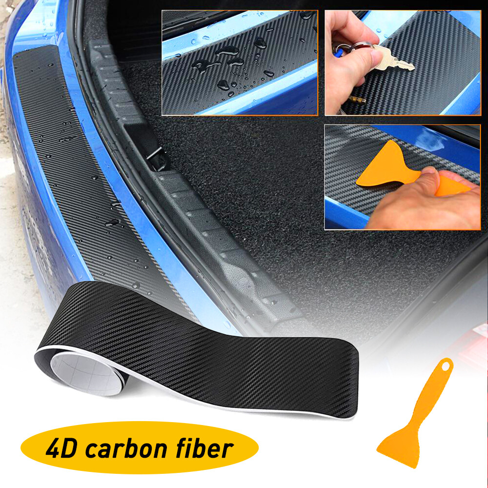Carbon Fiber Bumper Rear Car Trunk Protector Trim Corner Sticker Accessories