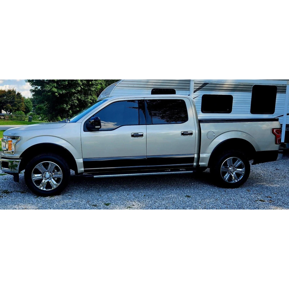 For 2017-2022 Ford F250 F350 F450 F550 Super Duty Gloss Black Door Handle Covers - Image 4 of 4