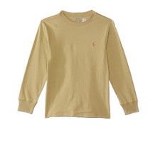 Polo Ralph Lauren Kids Khaki Cotton Jersey Long-Sleeve Tee, M 10-12