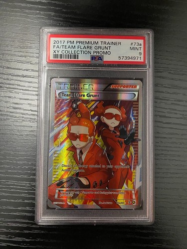 Pokemon PSA 9 Team Flare Grunt 73a/83 Full Art XY Premium Trainer Collection