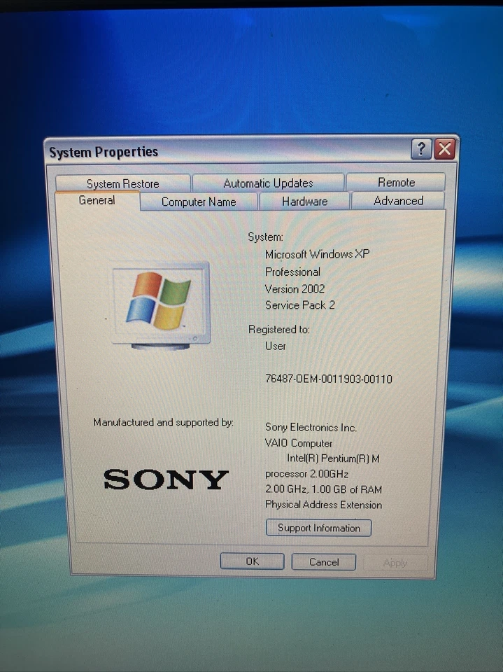 Sony VAIO PCG-791L 15.6" Laptop Pentium M CPU, 1GB RAM, 100GB HDD, Windows XP ~ Foto 4 de 4