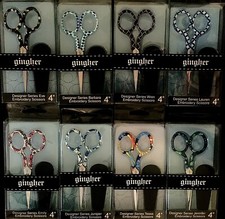 GINGHER DESIGNER SERIES LIMITED EDITION 4" EMBROIDERY SCISSORS NIB