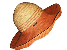 Sun N Sand Womens Sun Hat One Size Tan Orange Wide Brim Packable