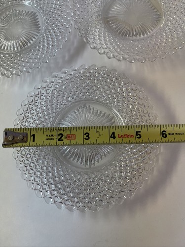Westmoreland Glass ENGLISH HOBNAIL Crystal Round Bread and Butter Plates - 3 - Picture 4 of 4
