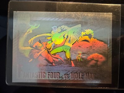 IMPEL 1991 Marvel Universe Serie 2 FANTASTIC 4 VS MOLE MAN HOLOGRAMM KARTE #H-5