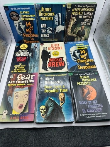 Alfred Hitchcock Presents Paperbacks lot of 9