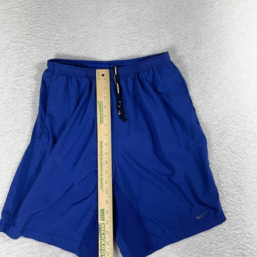 Pantaloncini Nike donna grandi W26 blu leggeri Active Swoosh logo foderati drifit - Foto 2 di 11