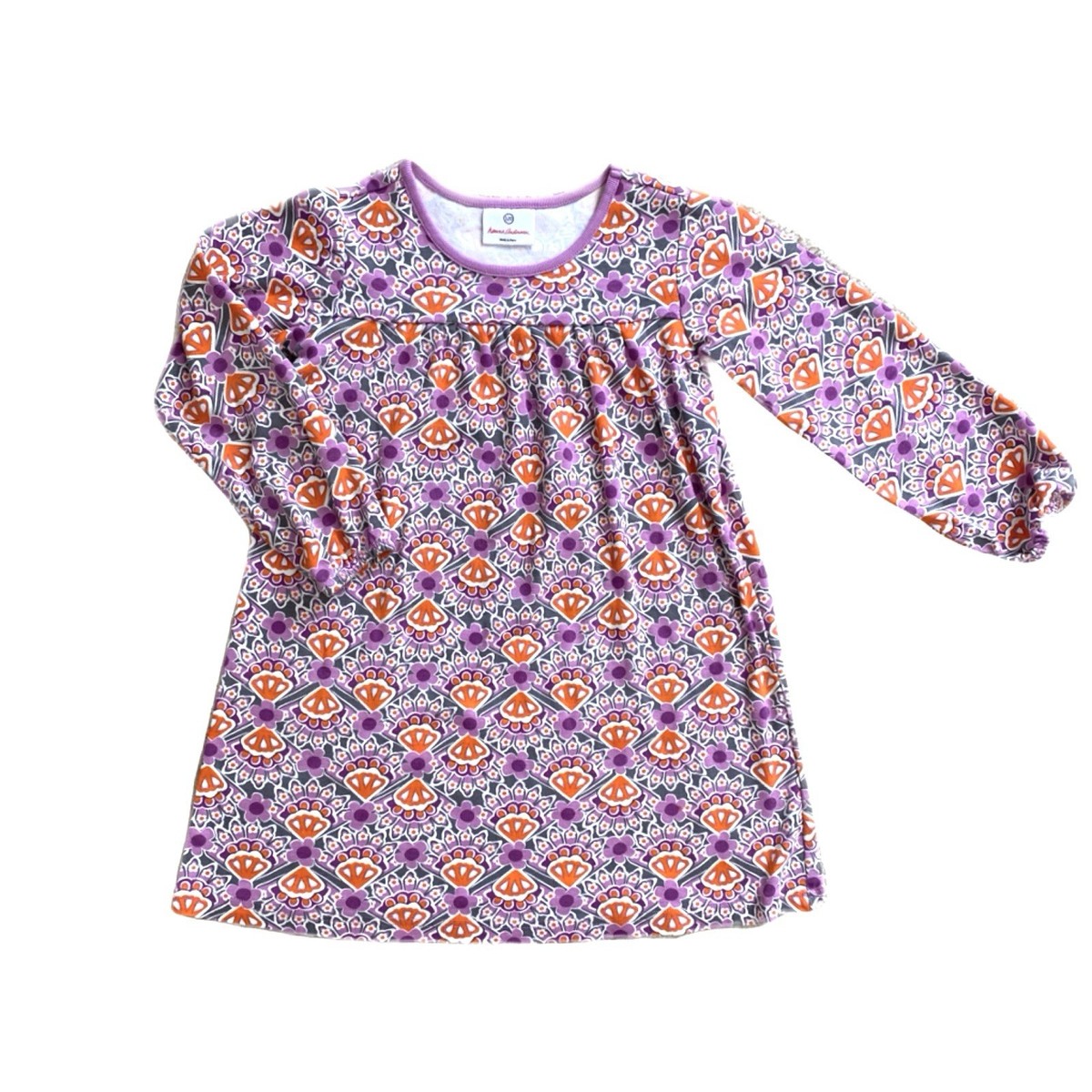 Hanna Andersson Long Sleeve Playground dress Purple & Orange Patterned Size 6 Hanna Andersson Long Sleeve Playground dress Purple & Orange Patterned Size 6