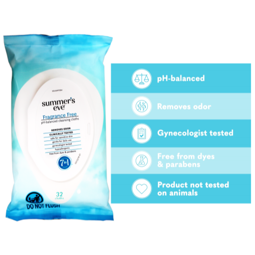 Summer's Eve Cleansing Cloths | Fragrance Free | pH-Balanced | 32 Count - Picture 4 of 5