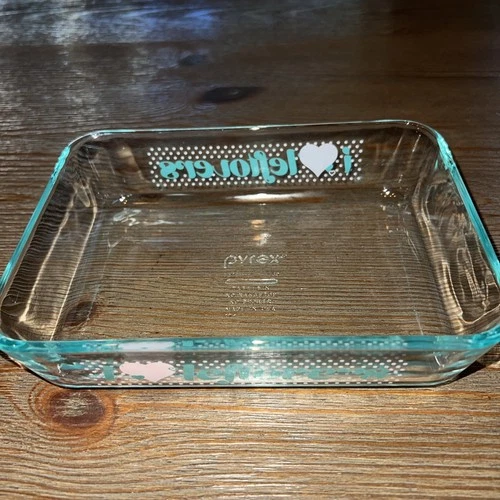 Pyrex Vintage 7210 I Love Leftovers Rectangle Dish 7x5