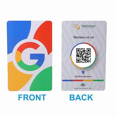 NFC Google Bewertungskarten, steigern Sie die Google Bewertungen Ihres Unternehmens Tippen Sie auf, um Karte zu überprüfen