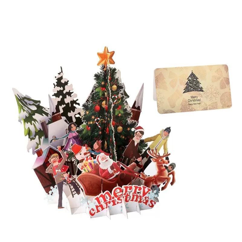 Wonderland Cheerful Party 3D Pop Up Christmas Card