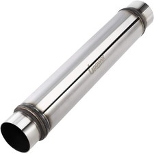 Upower 3" Stainless Steel Exhaust Resonator   Inlet/Outlet