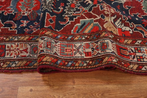 Ancien Légumes Teinture Traditionnel Tapis 4x7 Noués à la Main Laine Géométrique - Photo 12 sur 21