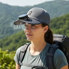 Outdoor Solar Fan Cap With USB Charging - 3-Speed Cooling Hat For Fishing Beach