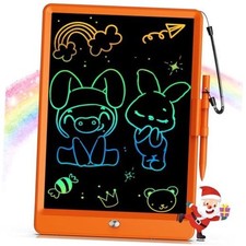 LCD Writing Tablet for 3-8 Year Olds - 10 Inch Doodle Board 10 inch Orange