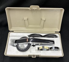 Vintage DYMO 1570 Chrome Embossing Label Maker x/ 2 Extra Wheels  Tape in Case