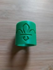 UK Scouting Plastic GREEN Fleur De Lys Woggle For Beaver, Cub, Scout Explorer